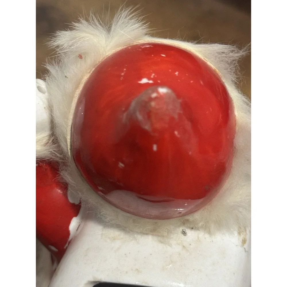 Santa Ceramic Bank 1959 Napco Bedford Ohio Vintage Made Japan Faux Fur Accent - Picture 11 of 15